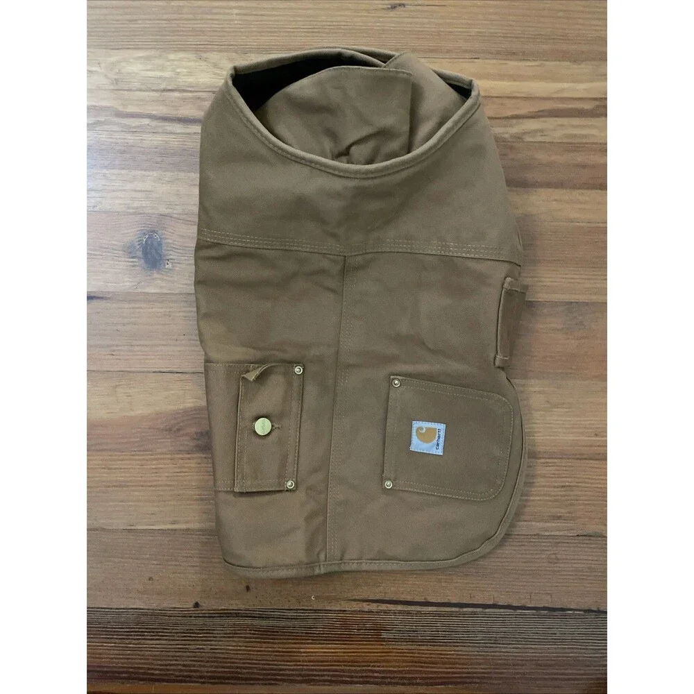 Carhartt Dog Coat Medium Brown Insulated Firm Duck Chore Jacket PX0340
